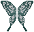 blue butterfly pixel art